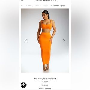 Naked Wardrobe Hourglass Midi skirt